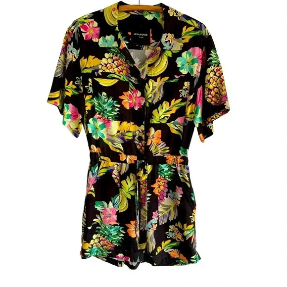 Le Superbe Fruit Salad Belted Romper Size 4 - Picture 1 of 12